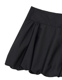 High Waist Bubble Silhouette Mini Skirt