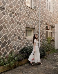 Flowy Polka Dot Tiered Maxi Skirt