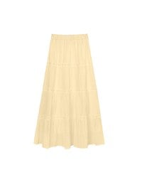 Flowy Polka Dot Tiered Maxi Skirt