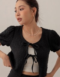 シャーリングリブ タイトミニスカート