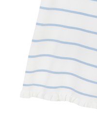 Striped Knit Maxi Skirt with Ruffled Hem
