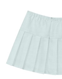 High Waist A Line Tailored Pleated Mini Skirt
