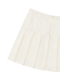 High Waist A Line Tailored Pleated Mini Skirt