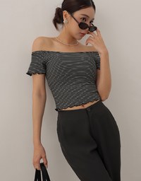 Minimal High Waist Flare Pants with Front Side Slit Detail