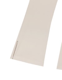 Minimal High Waist Flare Pants with Front Side Slit Detail