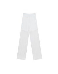 Sheer Lace Straight Leg Overlay Pants with Inner Shorts