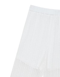 Sheer Lace Straight Leg Overlay Pants with Inner Shorts