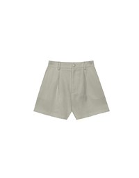 High Waist Pleated Tailored Wide Leg Shorts