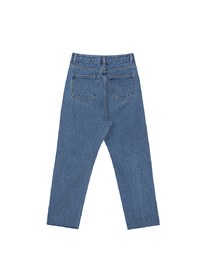 Asymmetric Ripped Frayed Hem Slim Fit Straight Leg Jeans Denim Pants