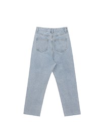 Asymmetric Ripped Frayed Hem Slim Fit Straight Leg Jeans Denim Pants