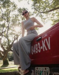 AIRY HOURGLASS Relaxed Fit Wide Leg Pants with Seam Detail