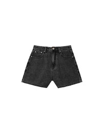 High Waist Washed Jeans Denim Shorts with Pocket Details