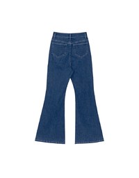 Vintage Wash High Waist Cooling Stretch Jeans Denim Flare Pants