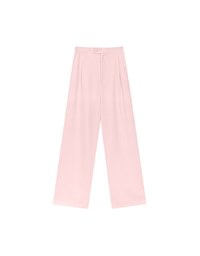 Textured Check High Waist Wide Leg Pleated Trousers