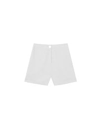 Casual Wide Leg Tailored Linen Shorts with Button Closure