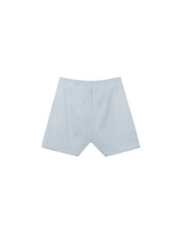 High Waist Clean Cut Jeans Denim Shorts with Front Seam Detail