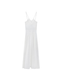 Halter V Neck Spliced Camisole Padded Maxi Dress