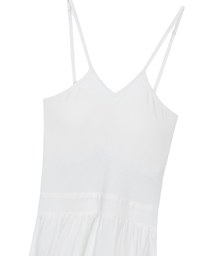 Halter V Neck Spliced Camisole Padded Maxi Dress