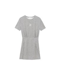 AIRY HOURGLASS Casual Sculpted Waist Mini Dress with AIR SPACE Logo Embroidered