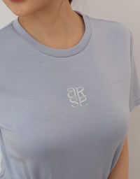 AIRY HOURGLASS Casual Sculpted Waist Mini Dress with AIR SPACE Logo Embroidered