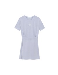 AIRY HOURGLASS Casual Sculpted Waist Mini Dress with AIR SPACE Logo Embroidered