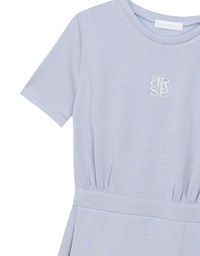 AIRY HOURGLASS Casual Sculpted Waist Mini Dress with AIR SPACE Logo Embroidered