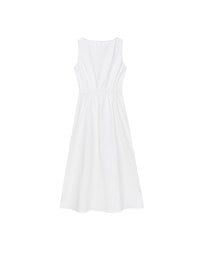 Sleeveless Button Front Maxi Dress with Pockets