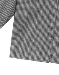 Gingham Outerwear Shirt and Elastic Hem Crop Top Set Wear