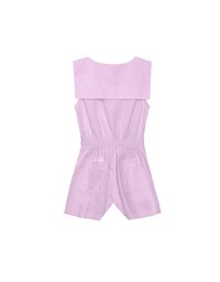 Sailor Collar Sleeveless Button Front Jumsuit