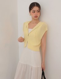 Sleeveless Knitted Zip Up Hoodie Vest Top