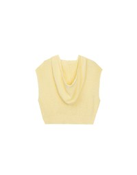 Sleeveless Knitted Zip Up Hoodie Vest Top