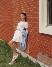 Cooling Fabric High Waist Flare Skort with Inner Shorts