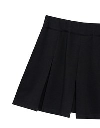 AIRY HOURGLASS High Waist Knit Pleated Flare Skort