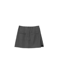 High Waist Minimal A Line Skort with Side Zipper