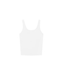 Metal Studded U Neck Ribbed Tank Top