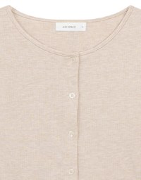 Simple Button Front Knit Long Sleeve Crop Cardigan