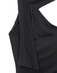 Asymmetrical One Shoulder  Padded Bra Top with Draped Scarf Detail
