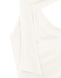 Asymmetrical One Shoulder Padded Bra Top with Draped Scarf Detail