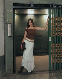 Asymmetrical One Shoulder Ruched Crop Bra Top with Spaghetti Strap