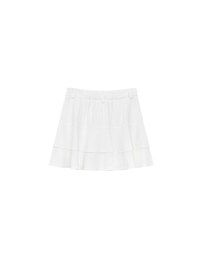 High Waist Layered Ruffle Hem Mini Skirt
