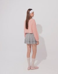 High Waist Layered Ruffle Hem Mini Skirt