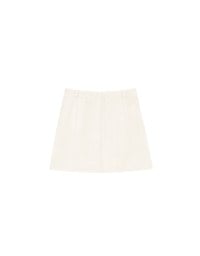 High Waist Faux Suede A Line Mini Skirt