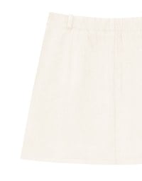 High Waist Faux Suede A Line Mini Skirt