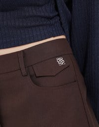 Tailored High Waist Shorts with AIR SPACE Logo Embroidery