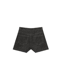 High Waist Leopard Print Jeans Denim Shorts with Pockets