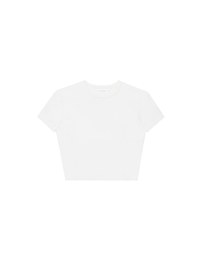 Basic Crew Neck Knit Fitted Crop Top
