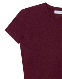 Basic Crew Neck Knit Fitted Crop Top