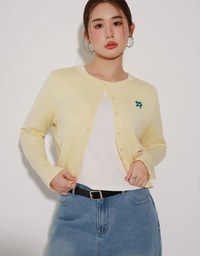 【Stain Resistant】Simple Basic Crew Neck Fitted Crop Tee