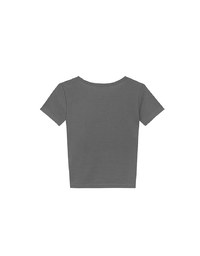 【Stain Resistant】Simple Basic Crew Neck Fitted Crop Tee