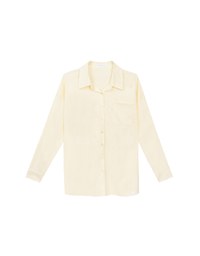 【Stain Resistant】Oversized Pocket Detail Button Down Shirt Blouse